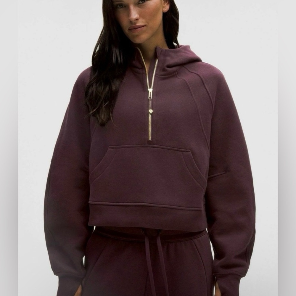 Lululemon Scuba Half Zip Hoodie- BLACK PLUM XS/S
